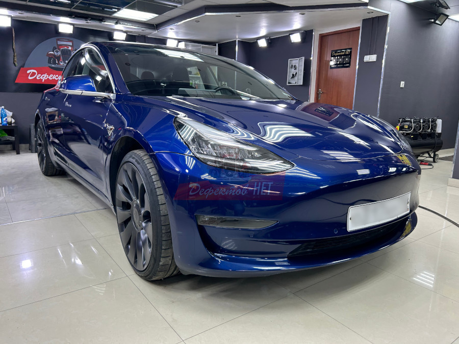Нанесение Ceramic Pro 9H на автомобиль Tesla