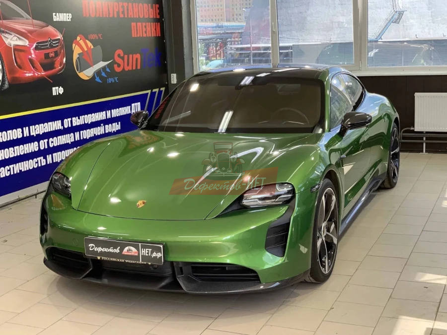 Porshe Taycan выполнили полировку, защитили кузов керамикой