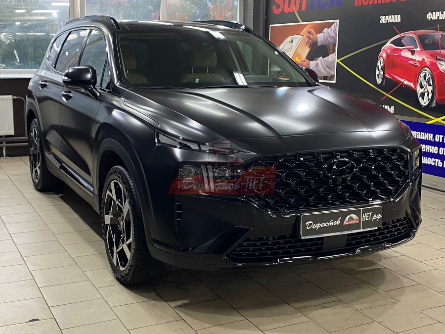 Внешний вид автомобиля Huyndai после оклейки пленкой