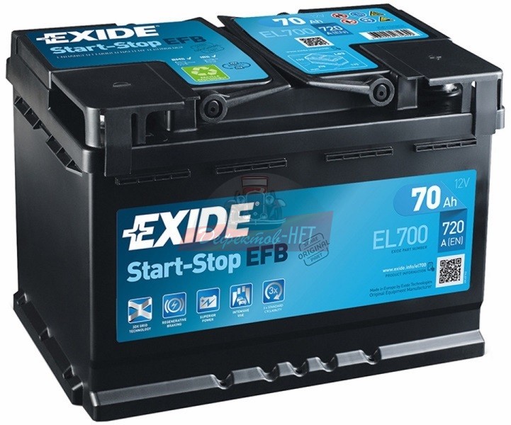 Батарея аккумуляторная EL700 EXIDE