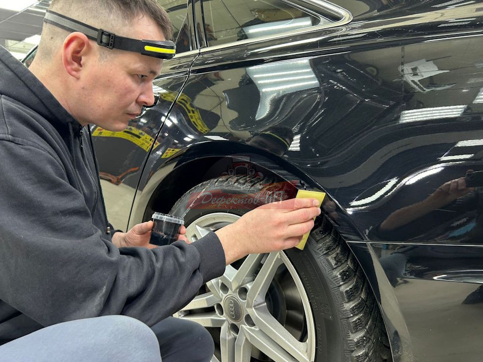 Удаление глубоких царапин на автомобиле